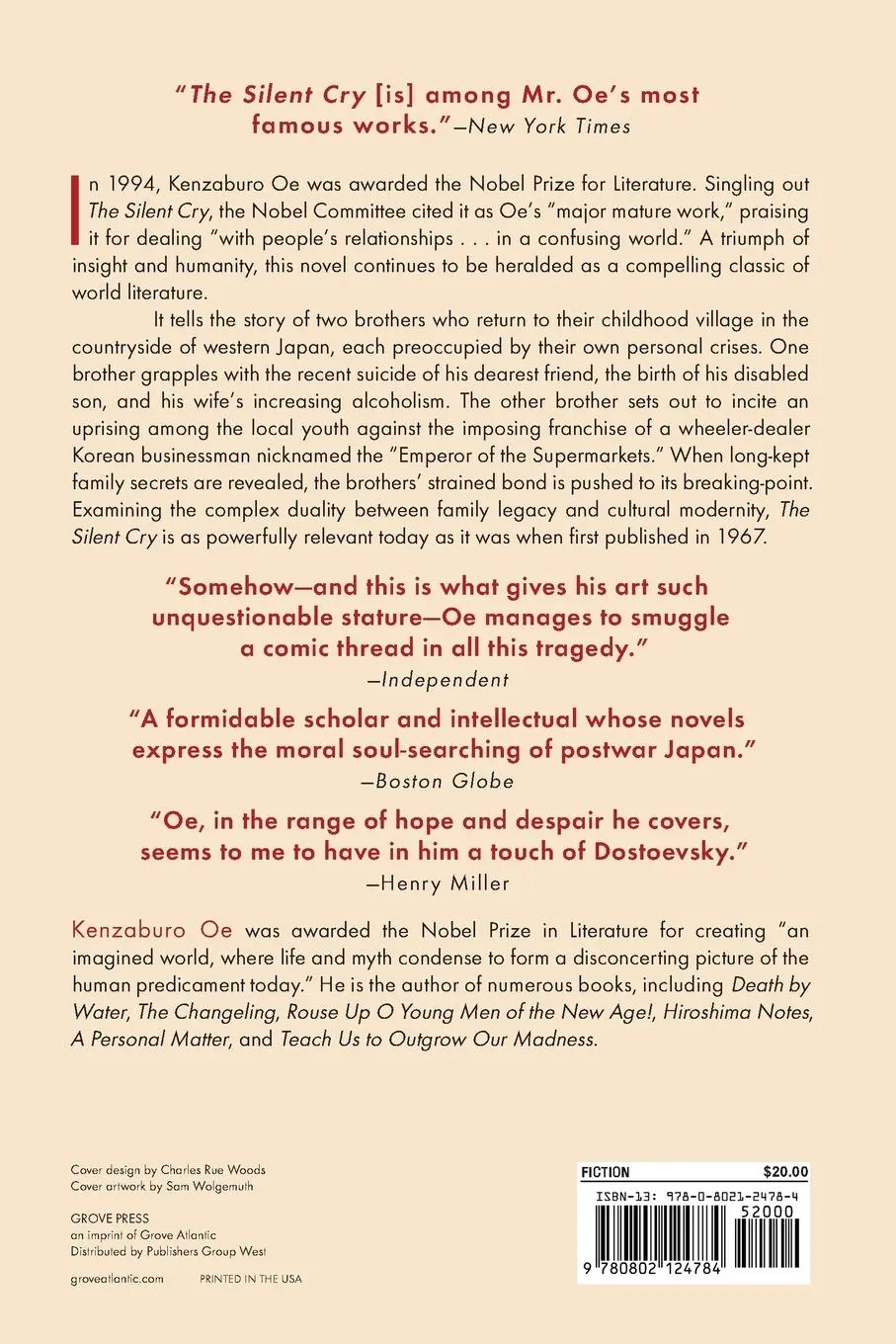 Rückseite: 9780802124784 | The Silent Cry | Kenzaburo Oe | Taschenbuch | Kartoniert / Broschiert
