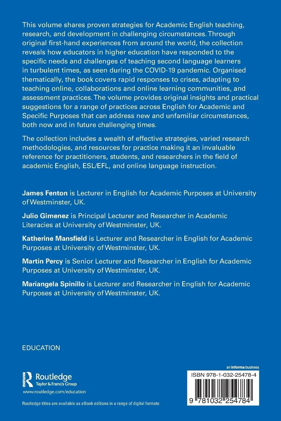 Rückseite: 9781032254784 | International Perspectives on Teaching and Learning Academic...