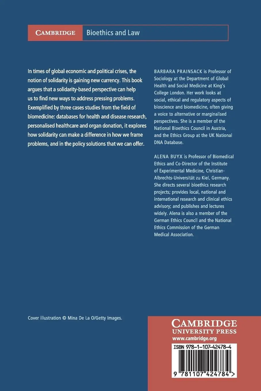 Rückseite: 9781107424784 | Solidarity in Biomedicine and Beyond | Barbara Prainsack (u. a.)