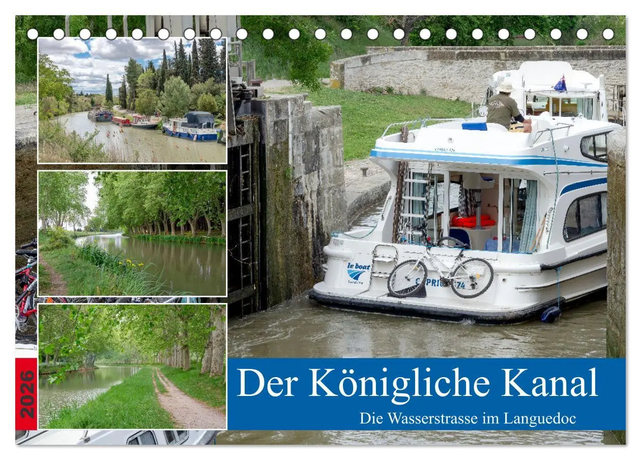 Cover: 9783457484784 | Der Königliche Kanal. Die Wasserstraße im Languedoc (Tischkalender...