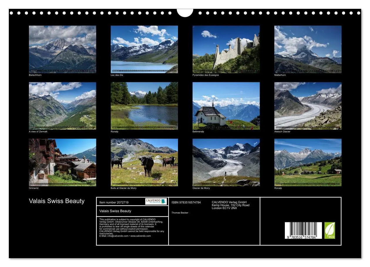 Bild: 9783516574784 | Valais Swiss Beauty (Wall Calendar 2026 DIN A3 landscape), CALVENDO...