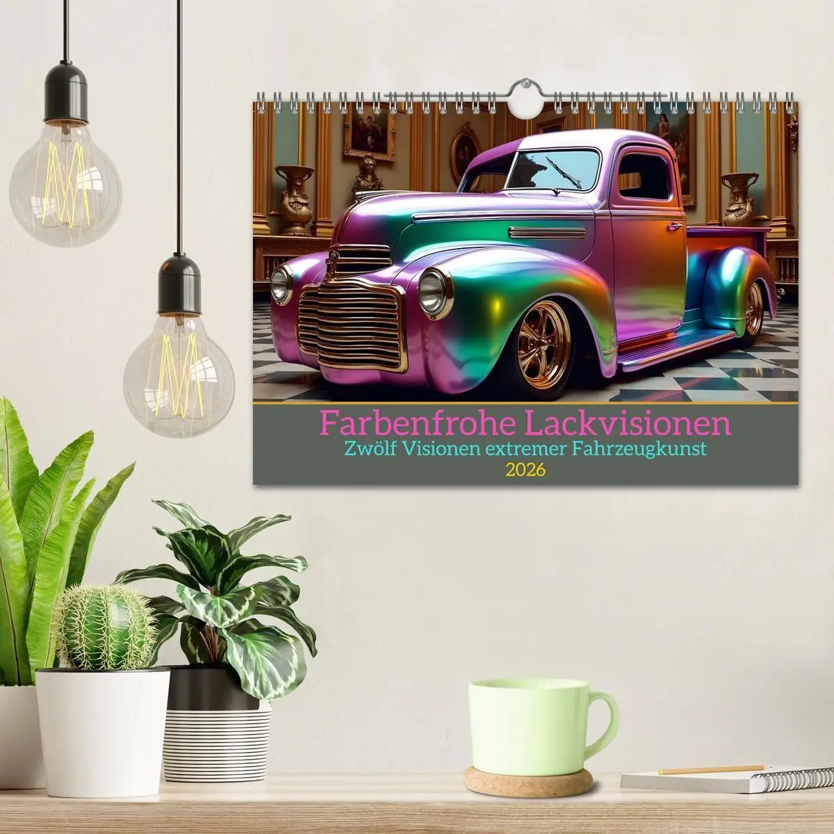 Bild: 9783516714784 | Farbenfrohe Lackvisionen (Wandkalender 2026 DIN A4 quer), CALVENDO...