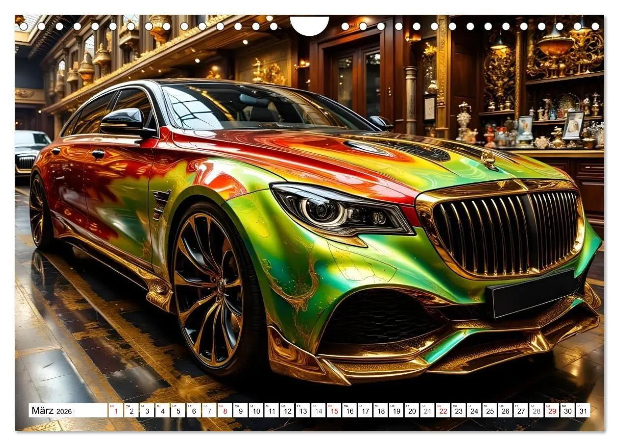 Bild: 9783516714784 | Farbenfrohe Lackvisionen (Wandkalender 2026 DIN A4 quer), CALVENDO...