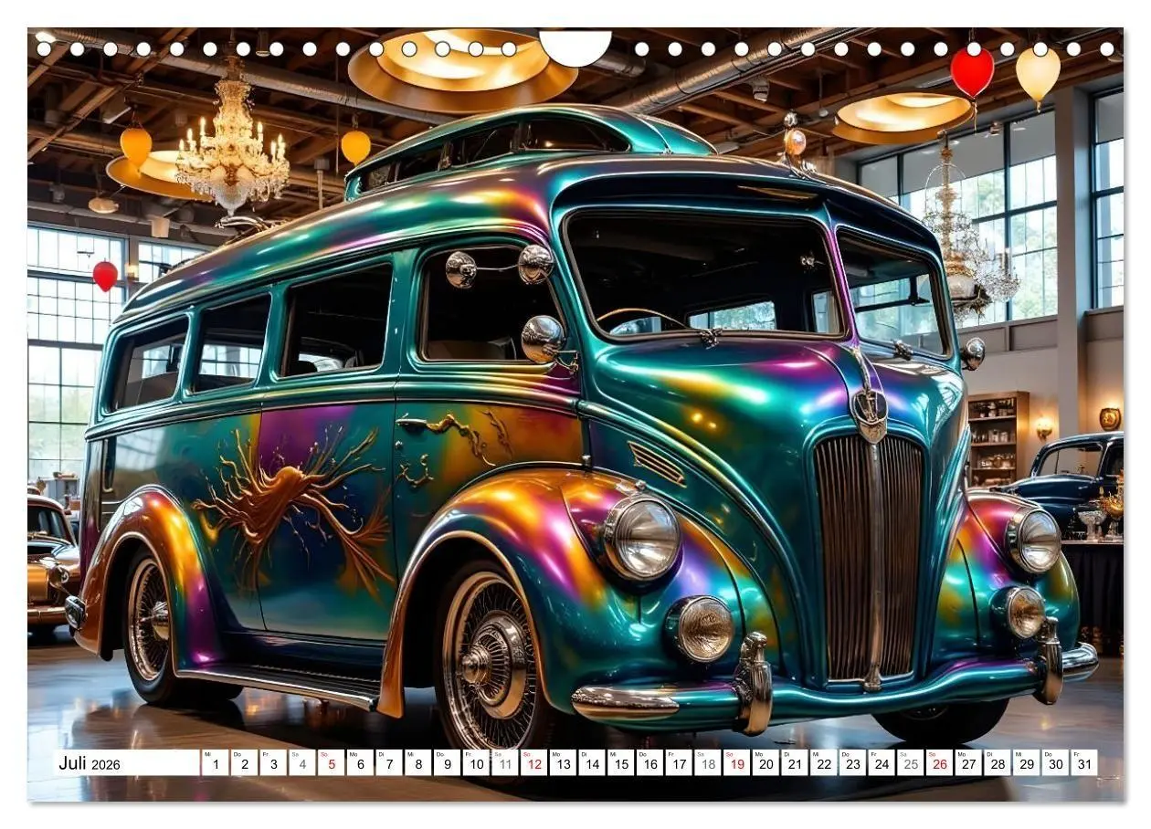Bild: 9783516714784 | Farbenfrohe Lackvisionen (Wandkalender 2026 DIN A4 quer), CALVENDO...