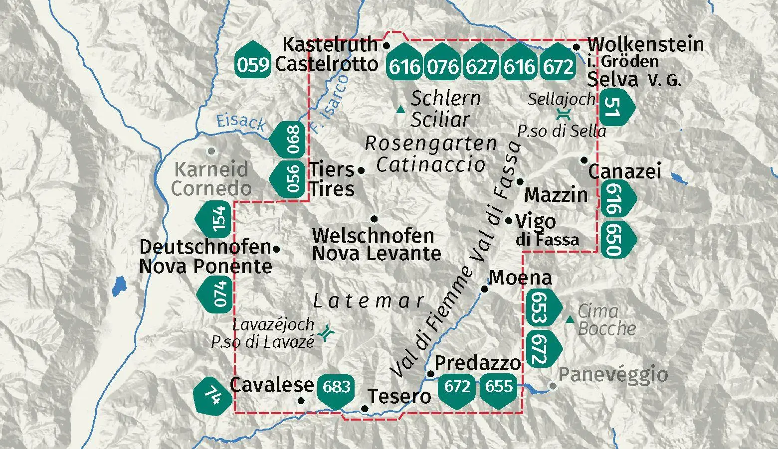 Bild: 9783991544784 | KOMPASS Wanderkarte 651 Schlern, Rosengarten, Latemar, Lavazéjoch /...