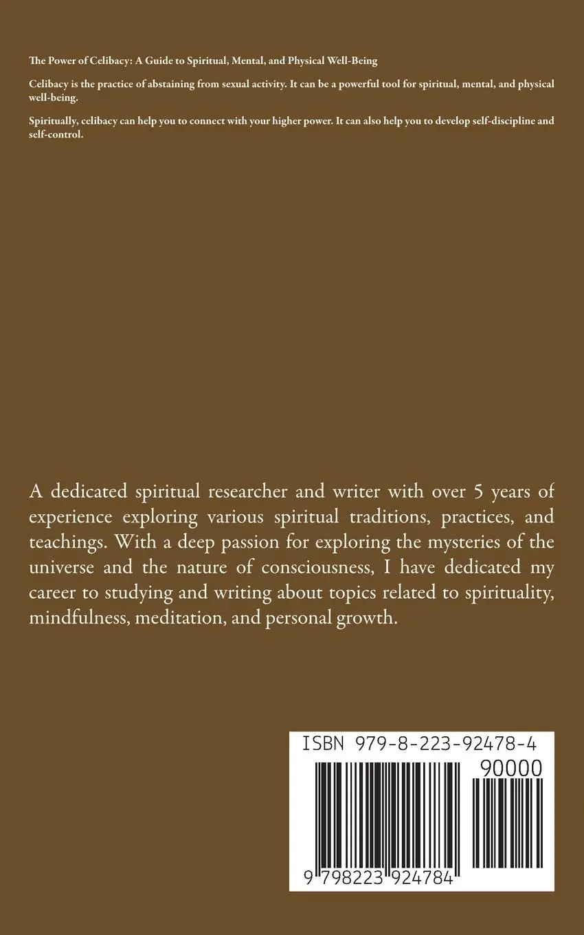 Rückseite: 9798223924784 | The Sacred Journey Within | Unleashing the Power of Celibacy | Thorat