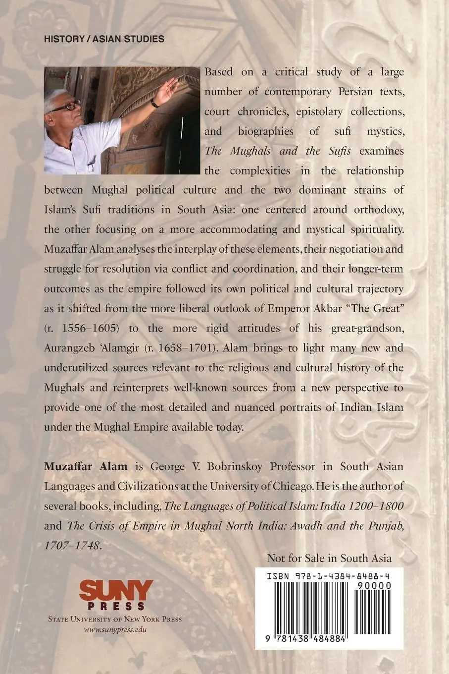 Rückseite: 9781438484884 | The Mughals and the Sufis | Muzaffar Alam | Taschenbuch | Englisch