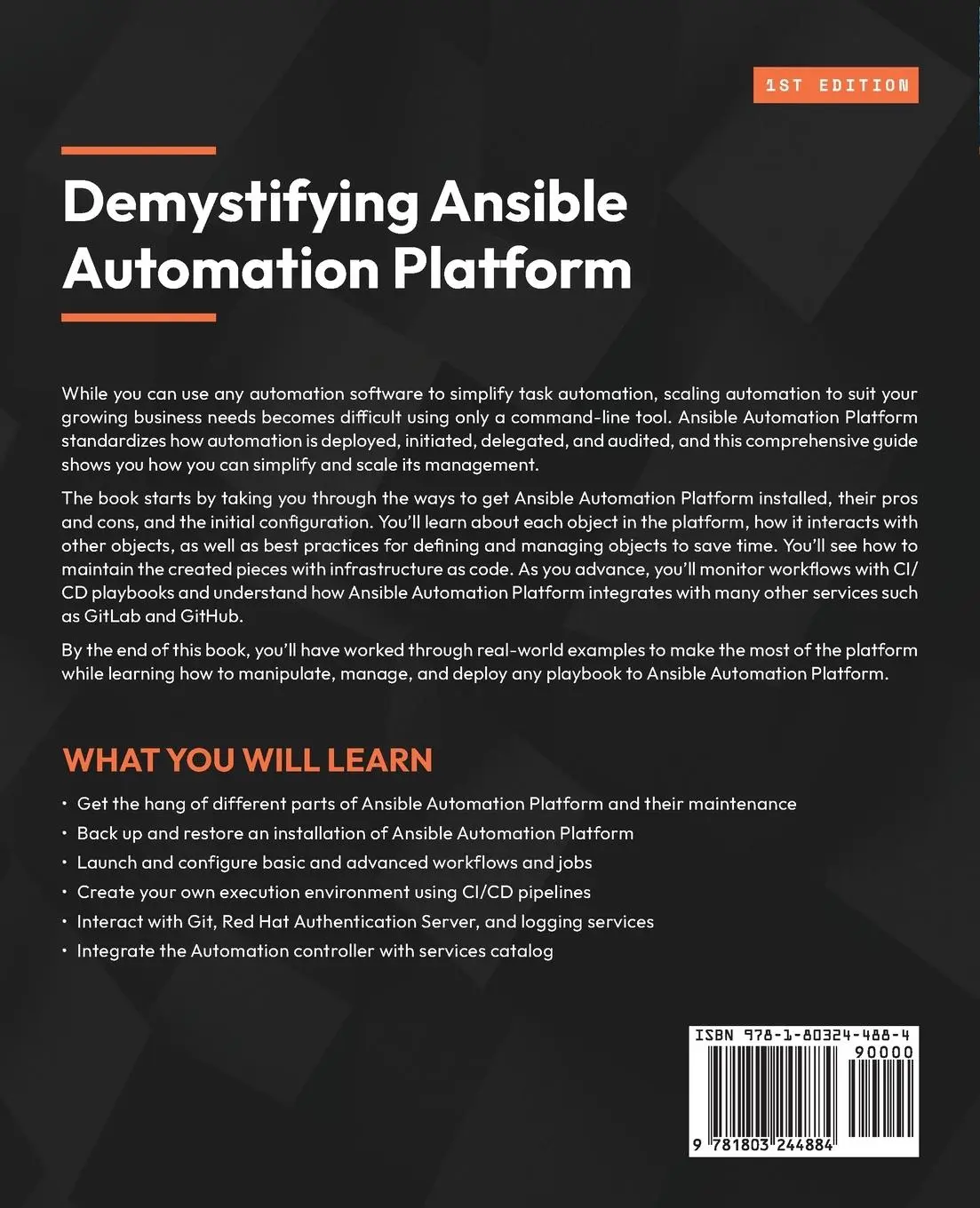 Rückseite: 9781803244884 | Demystifying Ansible Automation Platform | Sean Sullivan | Taschenbuch