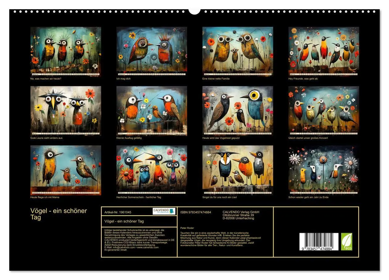 Bild: 9783457474884 | Vögel - ein schöner Tag (hochwertiger Premium Wandkalender 2026 DIN...