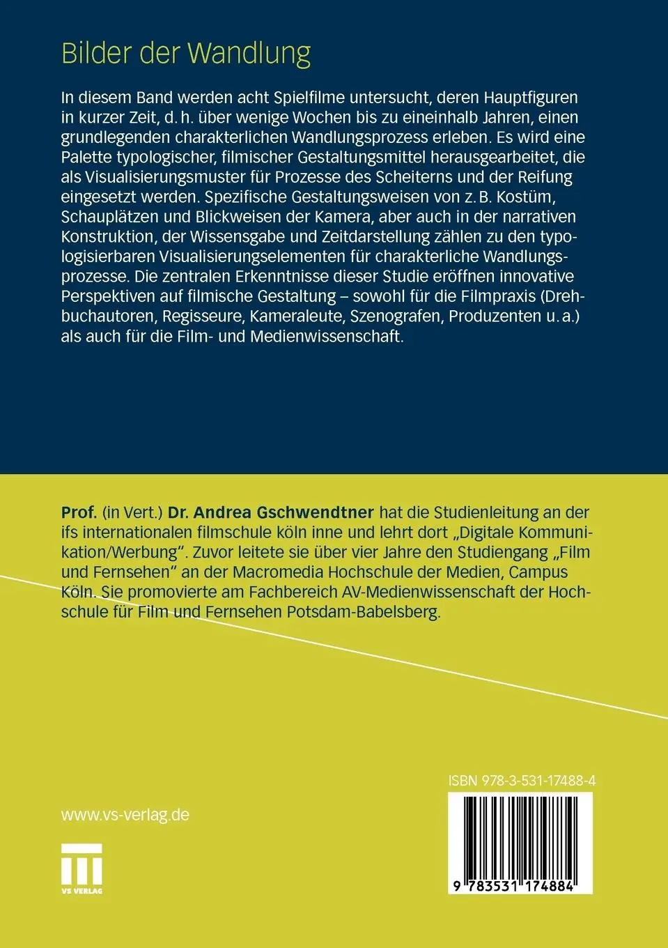 Rückseite: 9783531174884 | Bilder der Wandlung | Andrea Gschwendtner | Taschenbuch | Paperback
