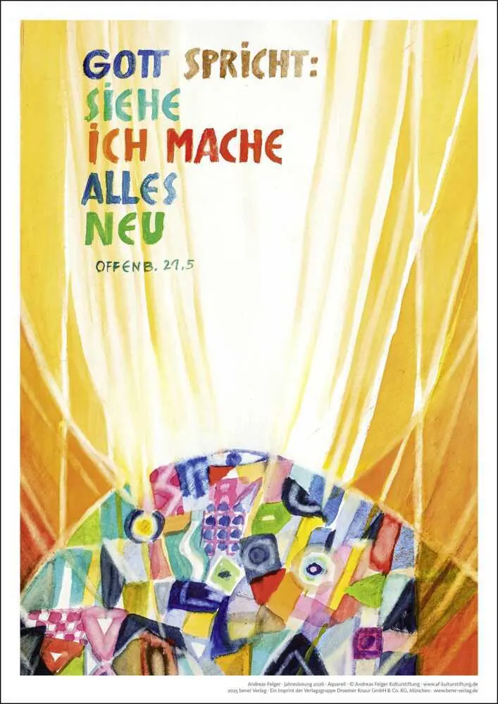 Cover: 4251693904984 | Jahreslosung Andreas Felger 2026, Kunstdruck A3 | Andreas Felger | Box