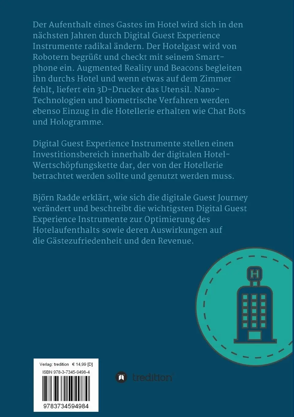 Rückseite: 9783734594984 | Digital Guest Experience | Björn Radde | Taschenbuch | 264 S. | 2017
