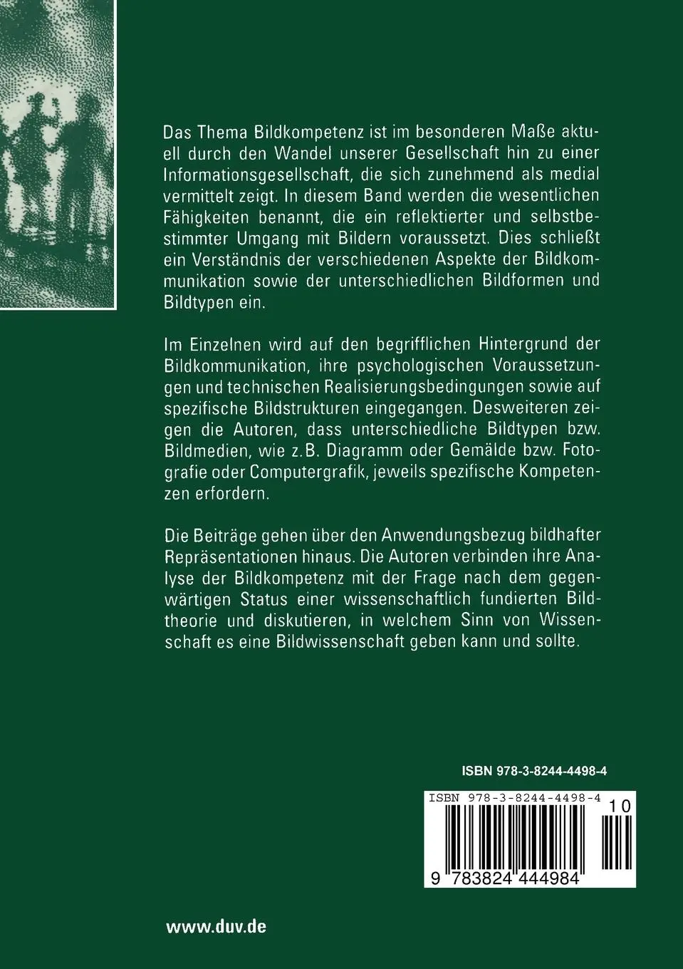 Rückseite: 9783824444984 | Was ist Bildkompetenz? | Studien zur Bildwissenschaft | Sachs-Hombach
