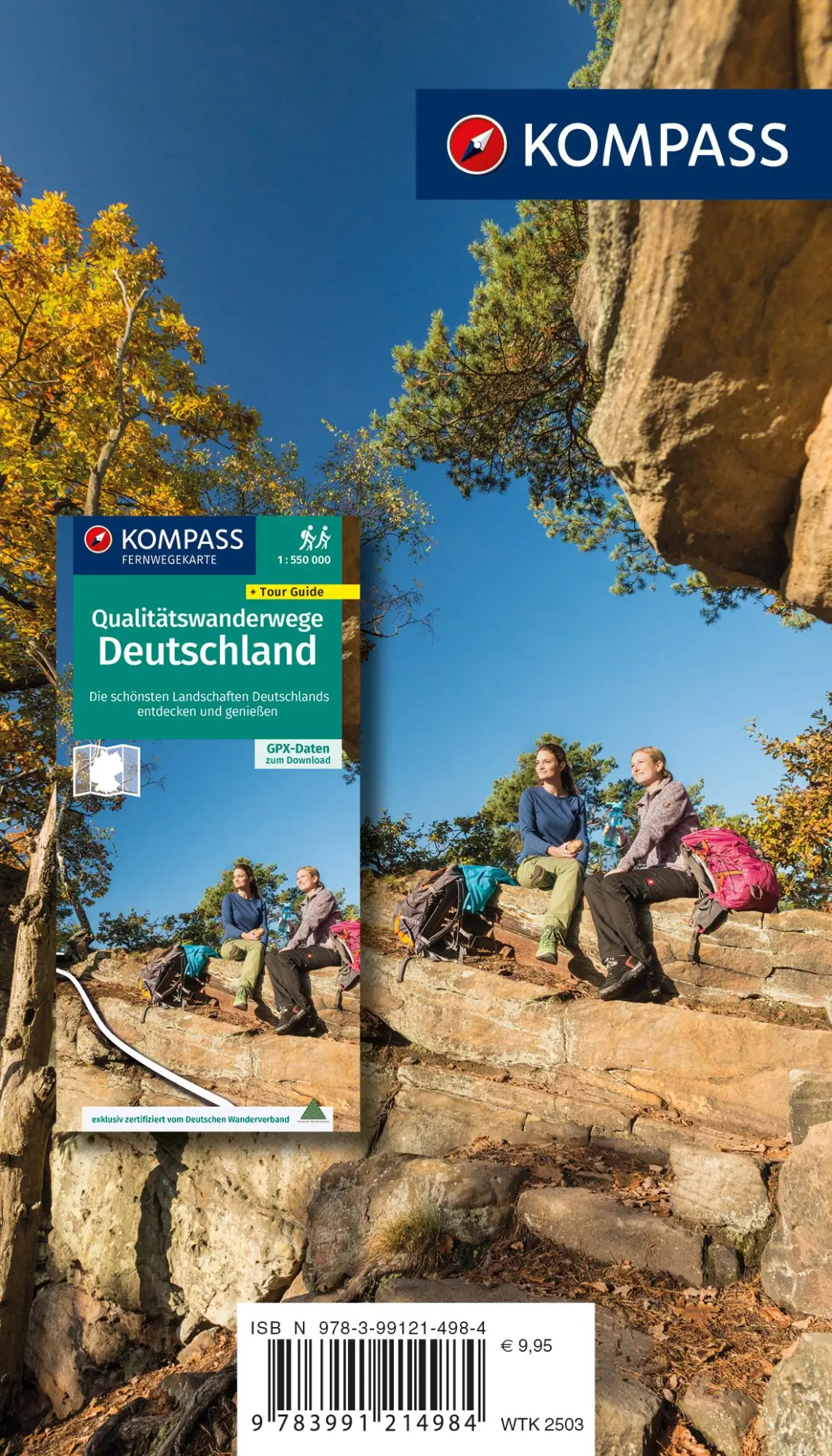 Rückseite: 9783991214984 | KOMPASS Wander-Tourenkarte Rheinsteig 1:50.000 | Buch | 74 S. | 2023