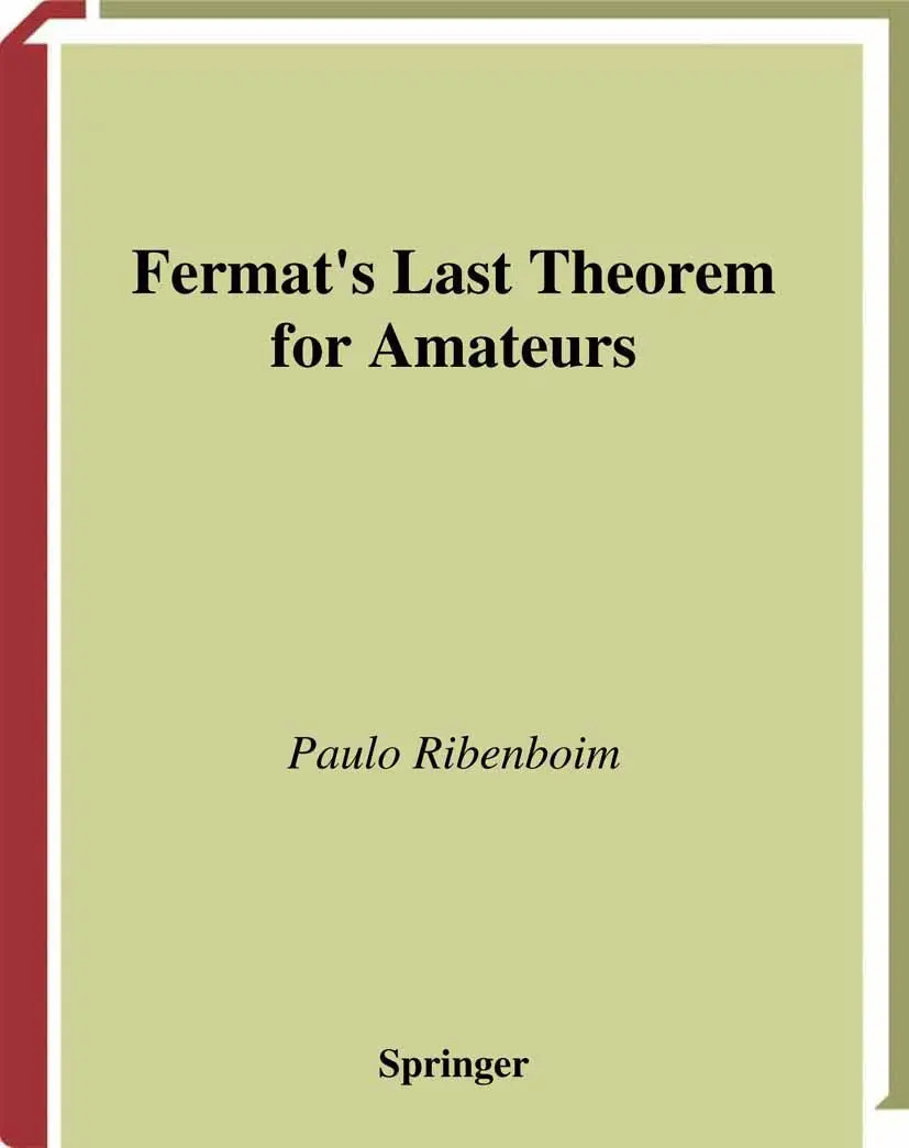 Cover: 9780387985084 | Fermat's Last Theorem for Amateurs | Paulo Ribenboim | Buch | xiii