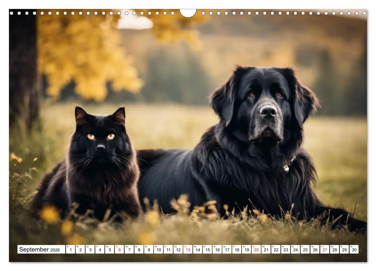 Bild: 9783457735084 | Neufundländer - Liebenswerte Bären (Wandkalender 2026 DIN A3 quer),...
