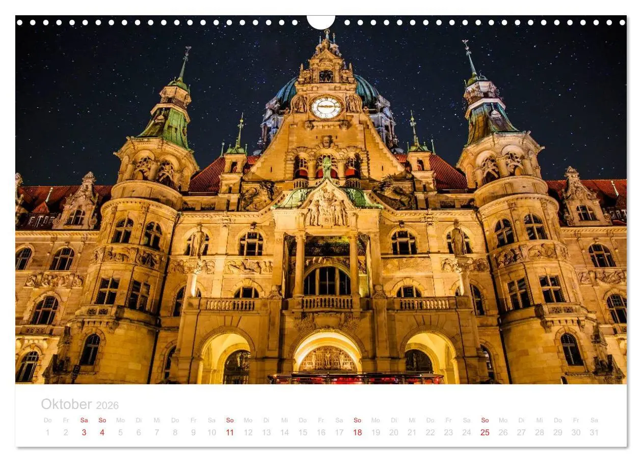 Bild: 9783457975084 | Hannover bei Nacht (Wandkalender 2026 DIN A3 quer), CALVENDO...