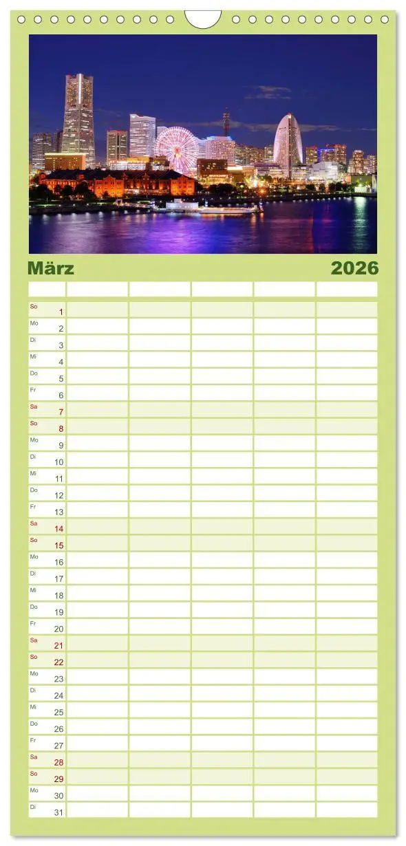 Bild: 9783516515084 | Familienplaner 2026 - Japan. Im Land der aufgehenden Sonne mit 5...