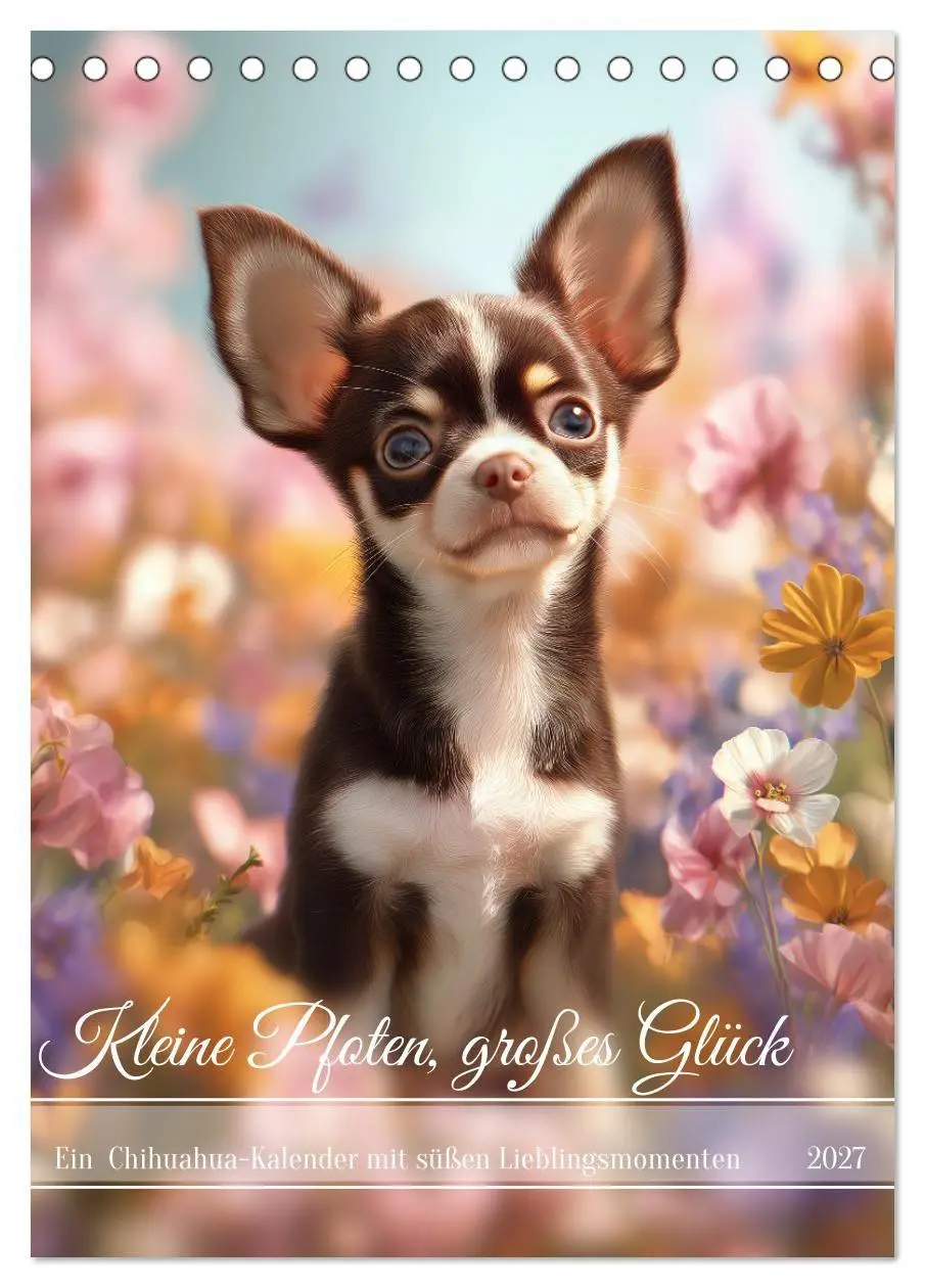 Cover: 9783516825084 | Kleine Pfoten, großes Glück (Tischkalender 2027 DIN A5 hoch),...