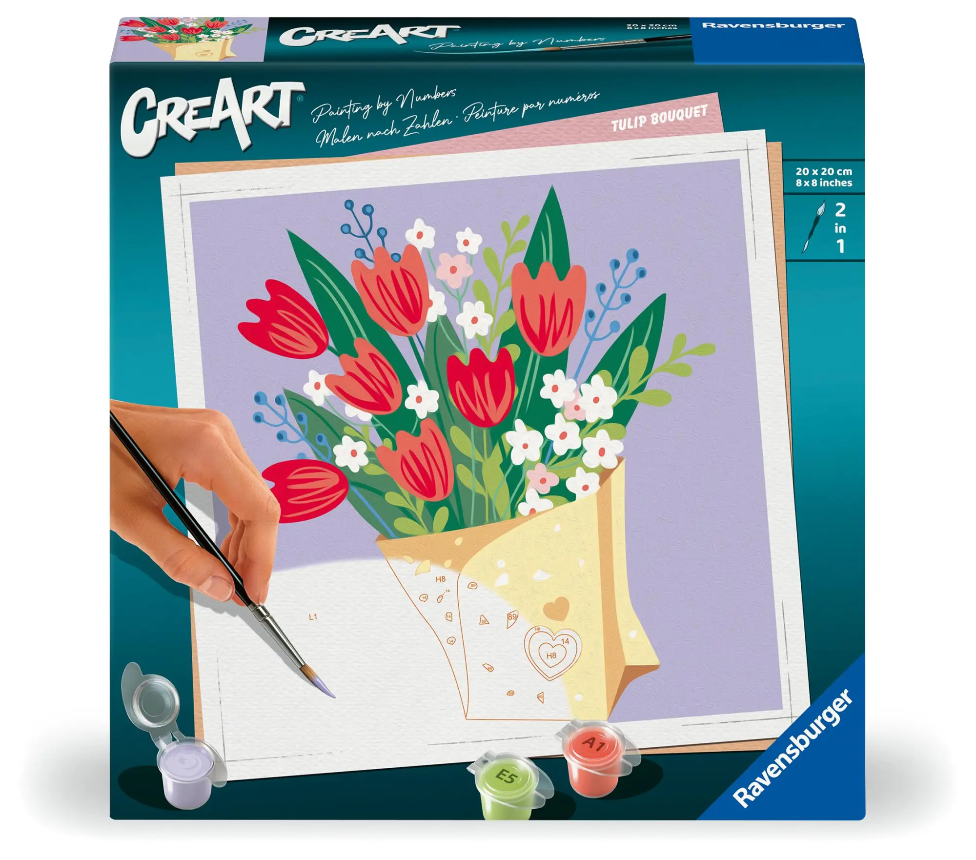 Cover: 4005556255184 | CreArt, Malen nach Zahlen Adults Trend - Tulpenstrauß | Spiel | CreArt