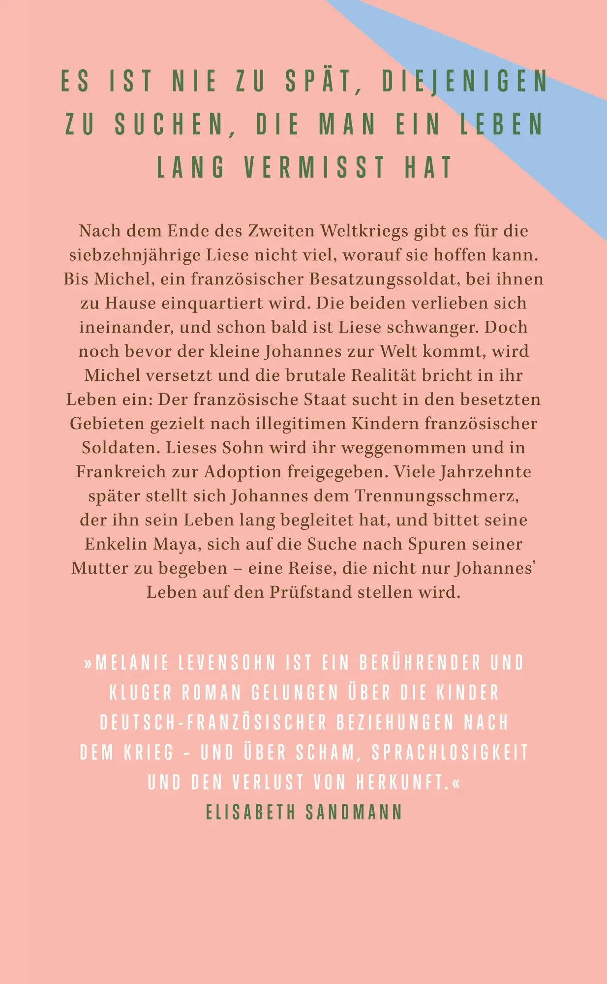 Rückseite: 9783458645184 | Deutsches Kind | Melanie Levensohn | Buch | 397 S. | Deutsch | 2026
