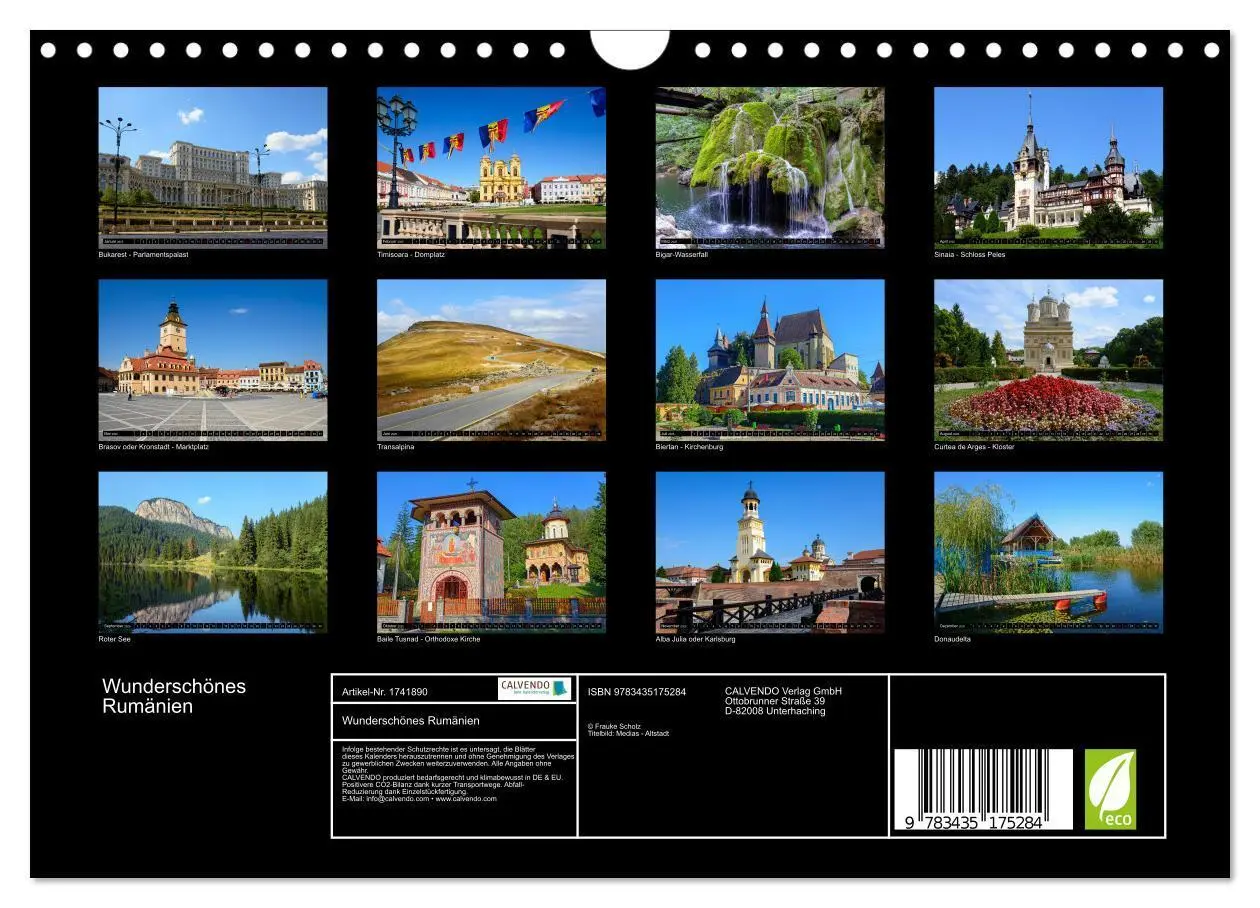 Bild: 9783435175284 | Wunderschönes Rumänien (Wandkalender 2025 DIN A4 quer), CALVENDO...