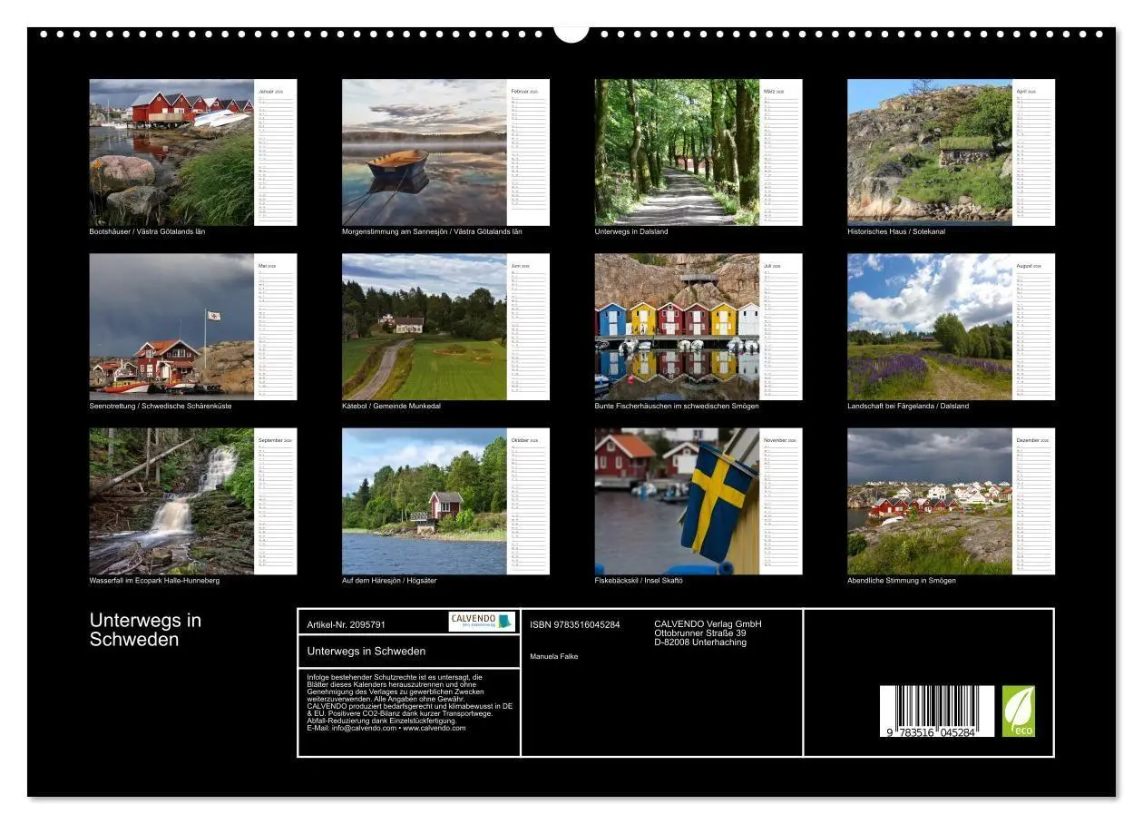 Bild: 9783516045284 | Unterwegs in Schweden (hochwertiger Premium Wandkalender 2026 DIN...