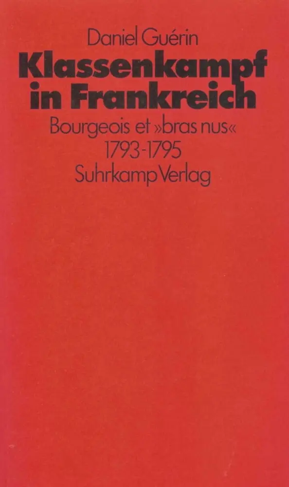 Cover: 9783518575284 | Klassenkampf in Frankreich | Bourgeois et "bras nus" 1793-1795 | Buch