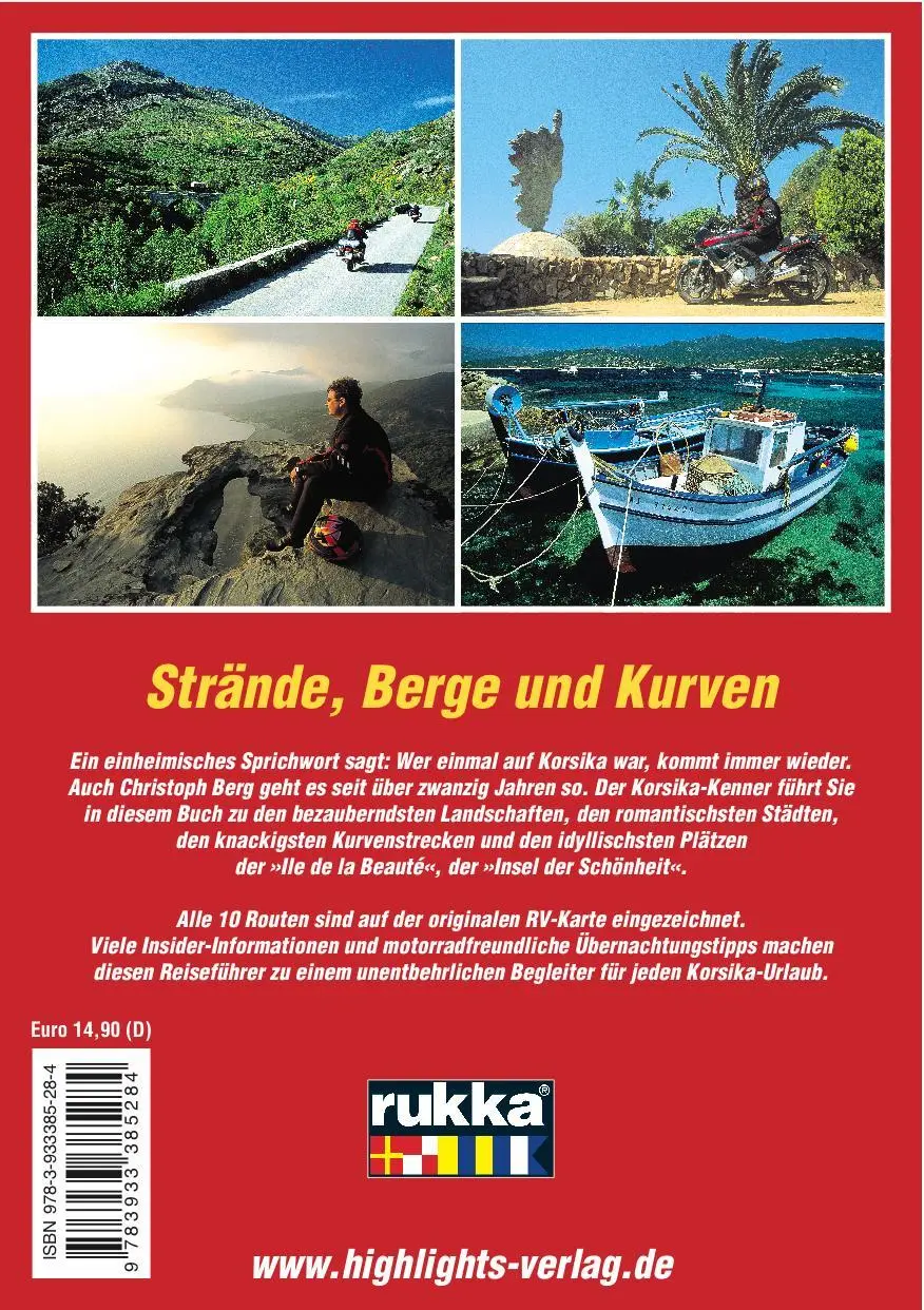 Rückseite: 9783933385284 | Korsika | Motorrad-Reiseführer | Christoph Berg | Taschenbuch | 96 S.