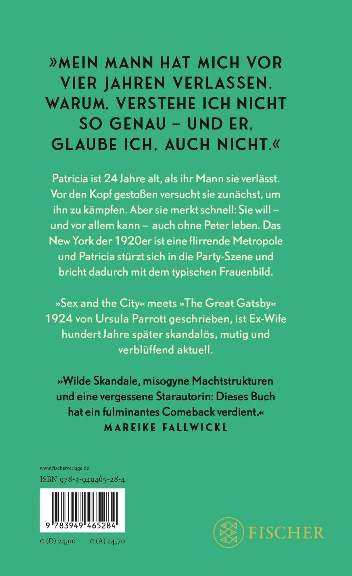 Rückseite: 9783949465284 | Ex-Wife | Mit einem Vorwort von Mareike Fallwickl | Ursula Parrott