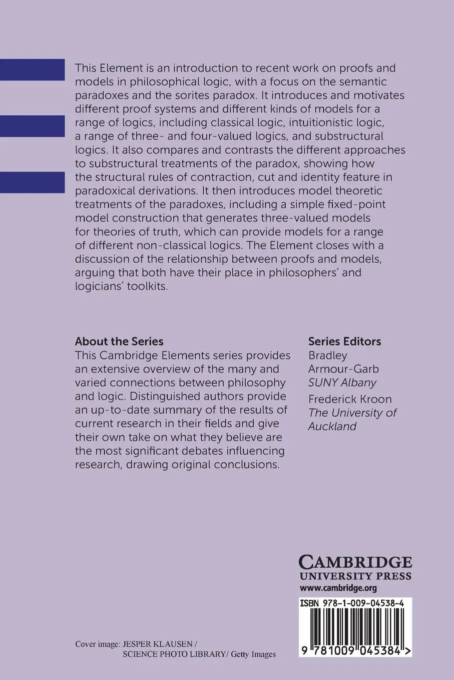 Rückseite: 9781009045384 | Proofs and Models in Philosophical Logic | Greg Restall | Taschenbuch