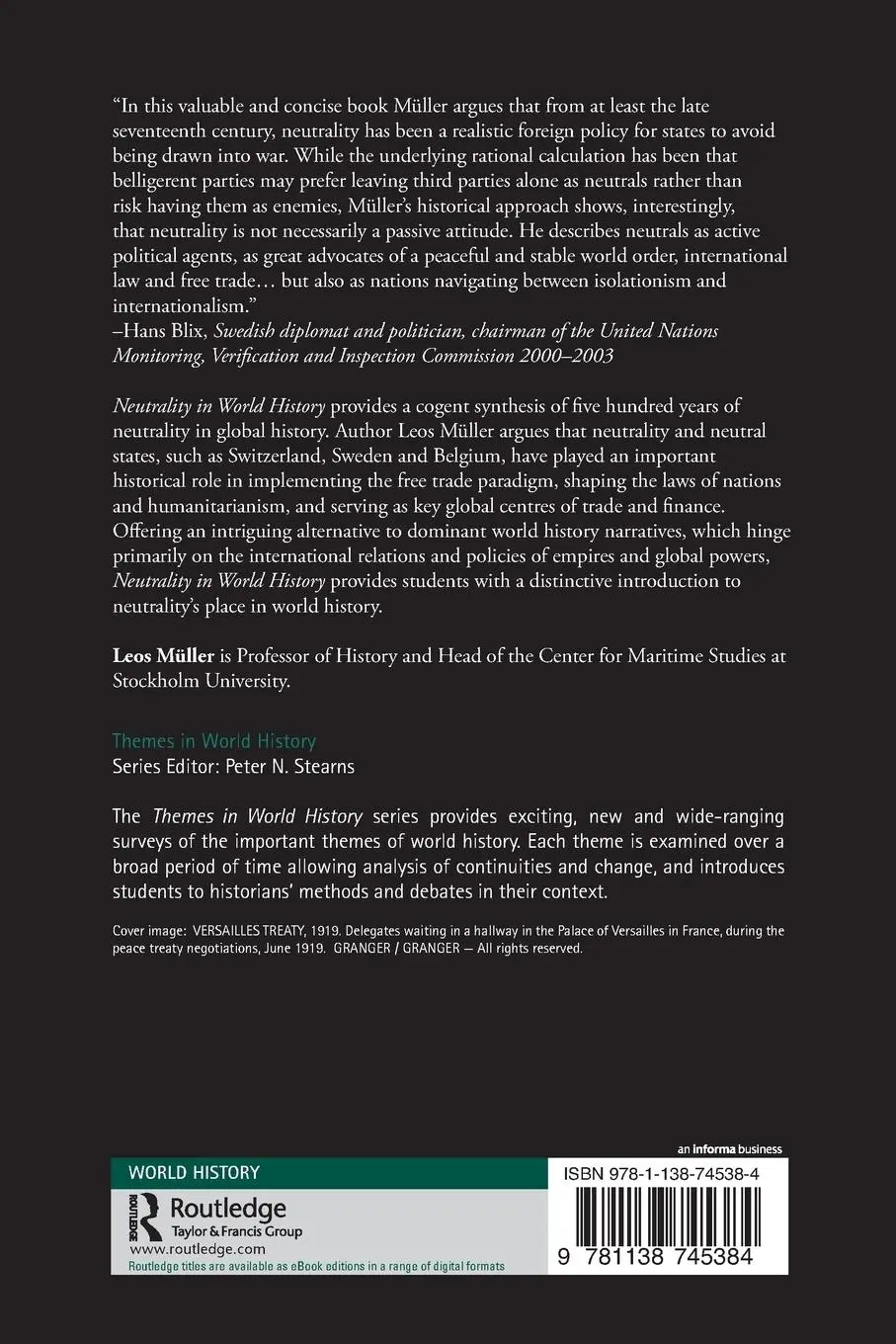Rückseite: 9781138745384 | Neutrality in World History | Leos Müller | Taschenbuch | Englisch