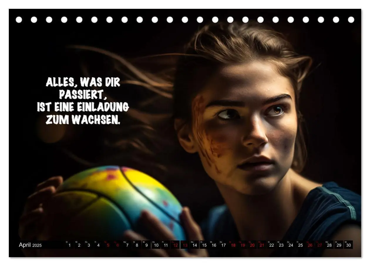Bild: 9783383905384 | Motivation und Handball (Tischkalender 2025 DIN A5 quer), CALVENDO...