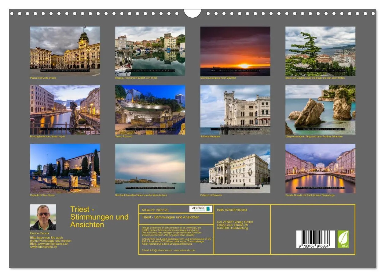 Bild: 9783457945384 | Triest - Stimmungen und Ansichten (Wandkalender 2026 DIN A3 quer),...