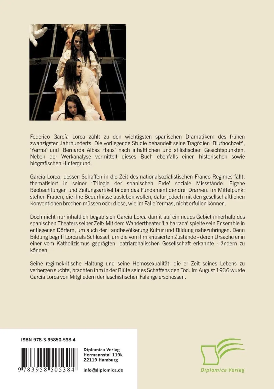 Rückseite: 9783958505384 | Federico García Lorcas Dramen als Spiegel der sozialen Realität:...
