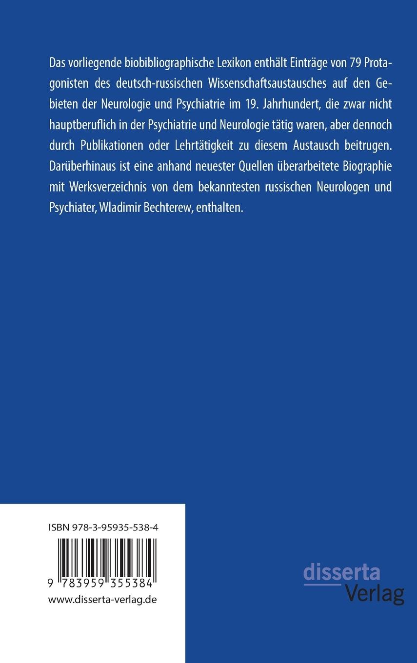 Rückseite: 9783959355384 | Ergänzungsband zum biobibliographischen Lexikon "Nervenärzte"....