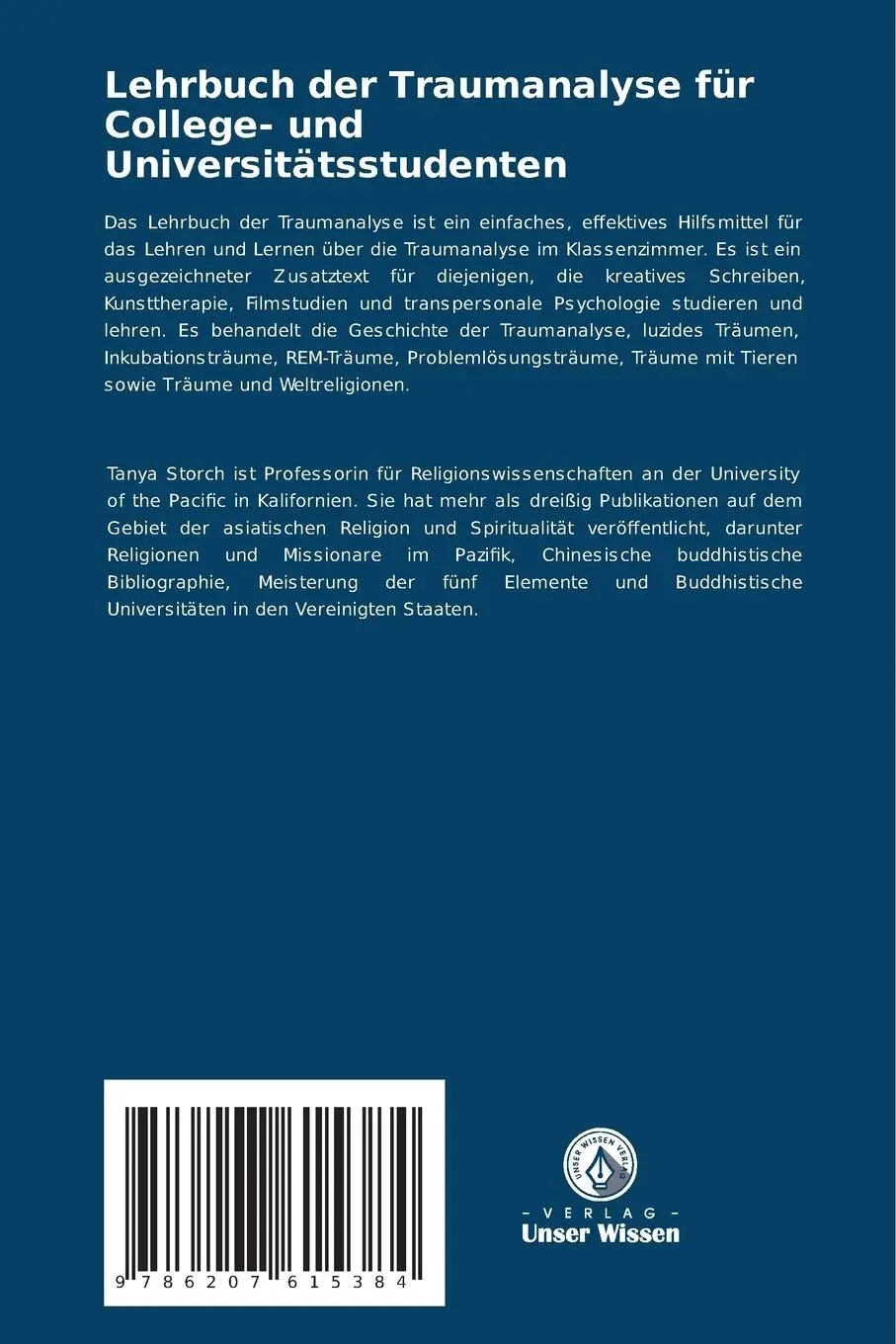 Rückseite: 9786207615384 | Lehrbuch der Traumanalyse für College- und Universitätsstudenten