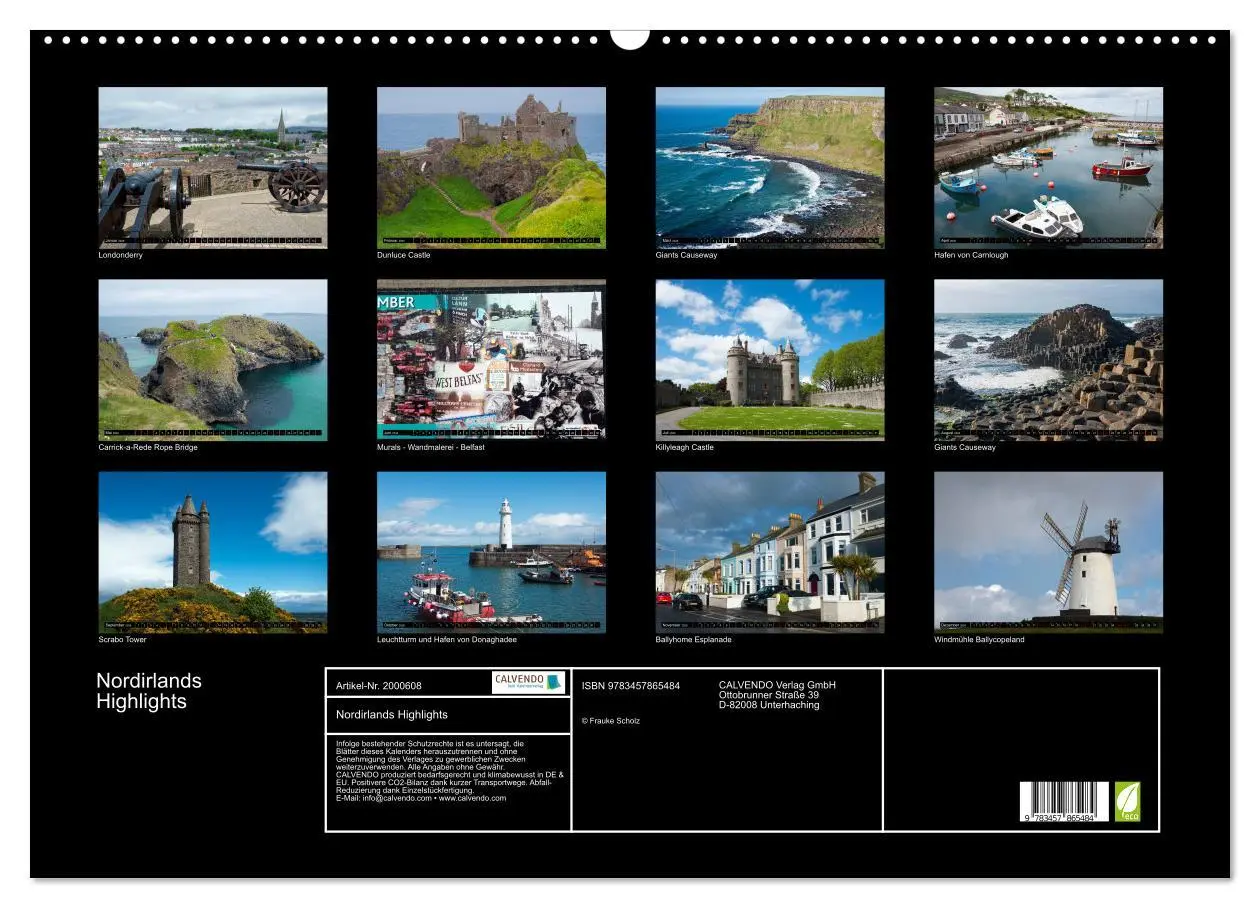 Bild: 9783457865484 | Nordirlands Highlights (Wandkalender 2026 DIN A2 quer), CALVENDO...