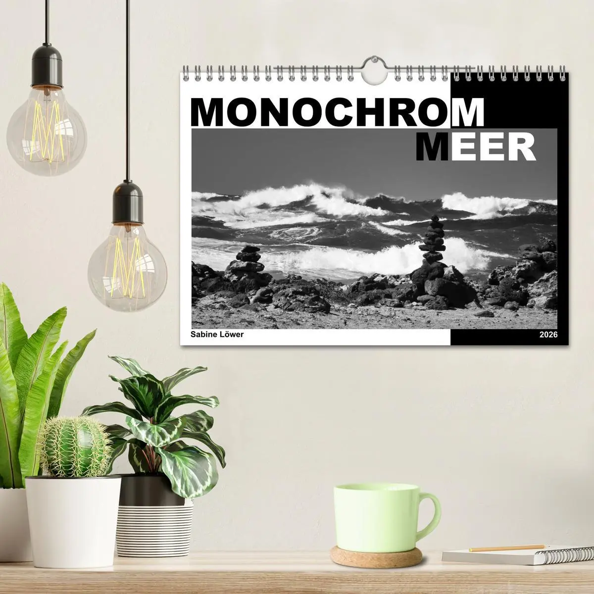 Bild: 9783457935484 | Monochrom Meer (Wandkalender 2026 DIN A4 quer), CALVENDO...