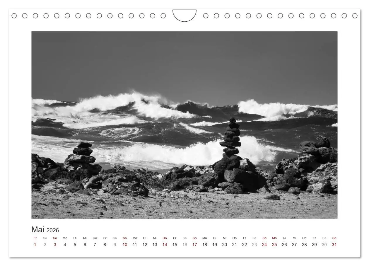 Bild: 9783457935484 | Monochrom Meer (Wandkalender 2026 DIN A4 quer), CALVENDO...