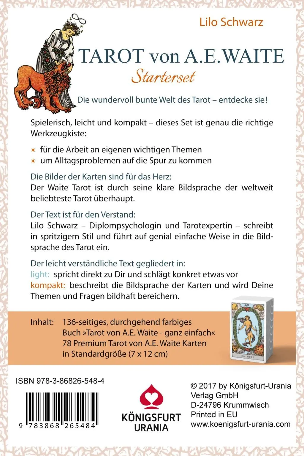 Bild: 9783868265484 | Tarot von A.E. Waite. Das Starterset | Set mit Buch und Karten | Buch