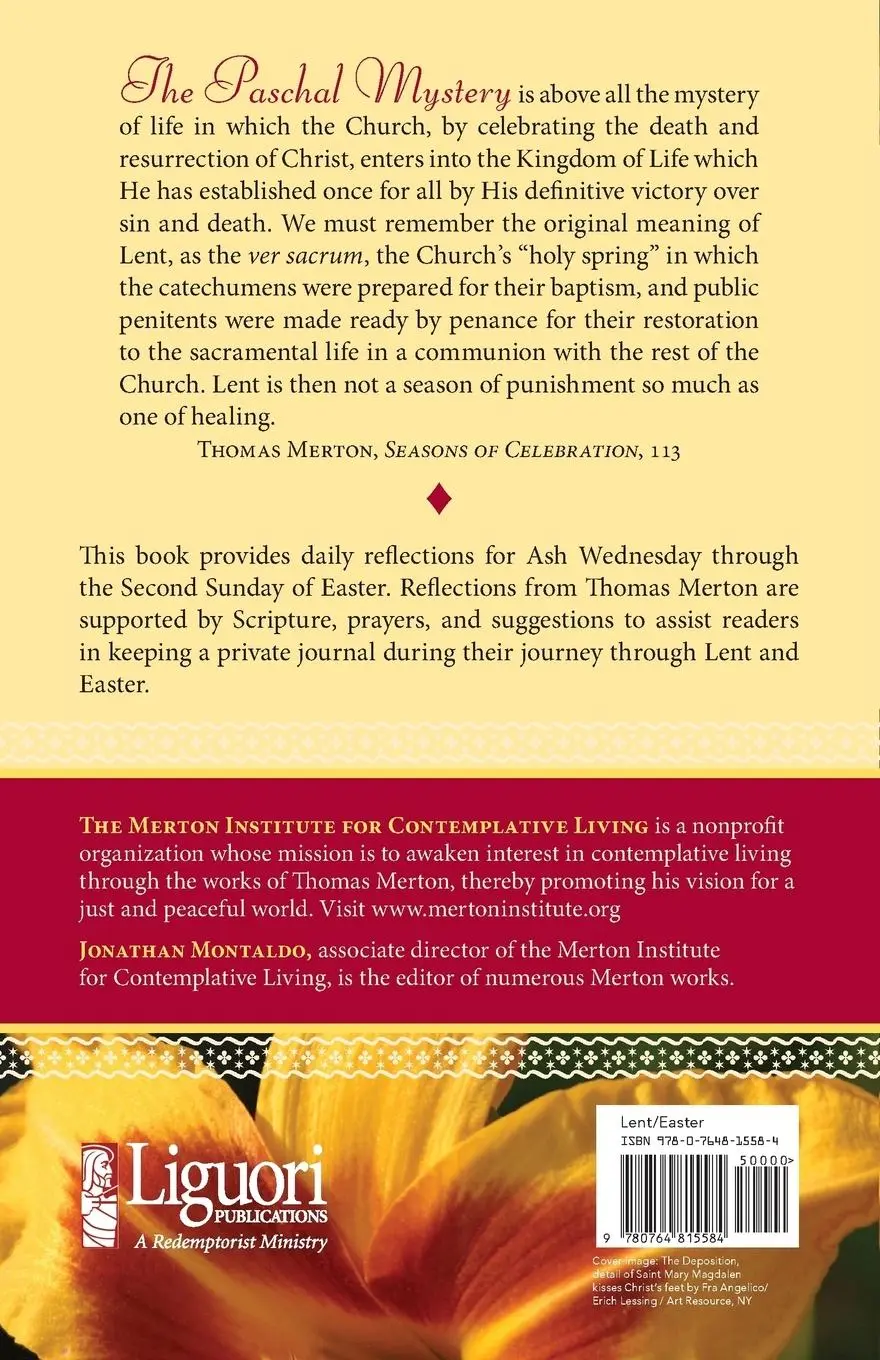 Rückseite: 9780764815584 | Lent and Easter Wisdom from Thomas Merton | Jonathan Montaldo | Buch