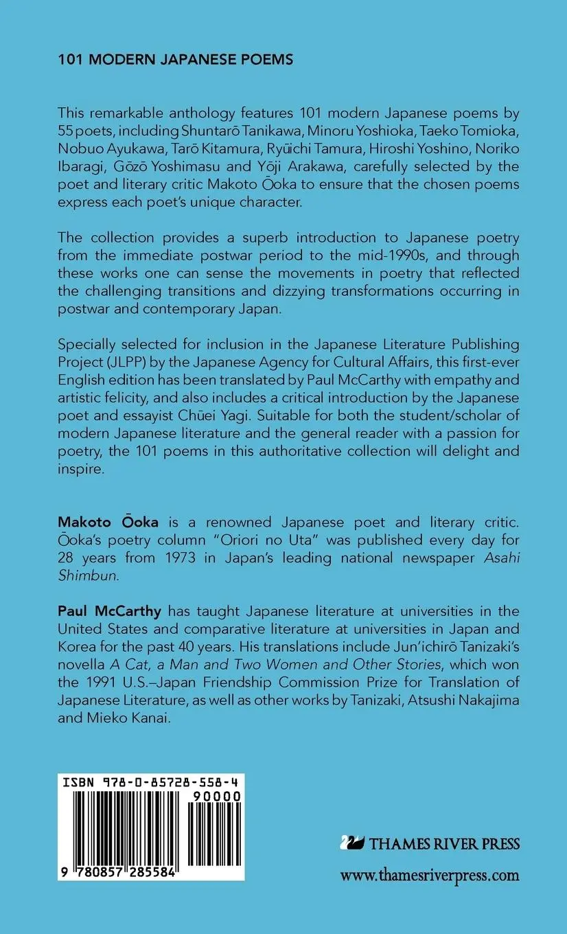 Rückseite: 9780857285584 | 101 Modern Japanese Poems | Buch | Englisch | 2012 | Anthem Press