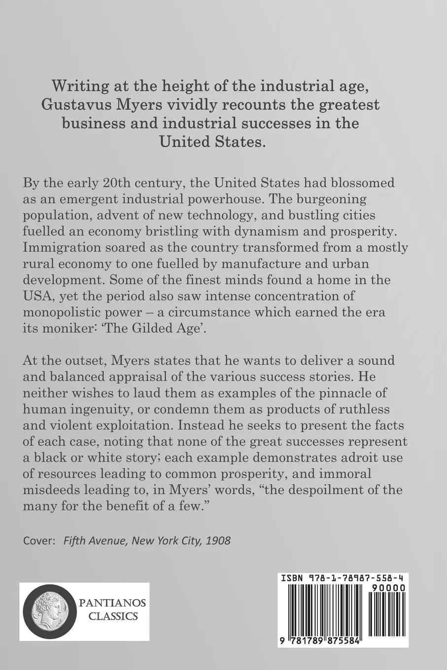 Rückseite: 9781789875584 | History of the Great American Fortunes, Vol 1 | Gustavus Myers | Buch