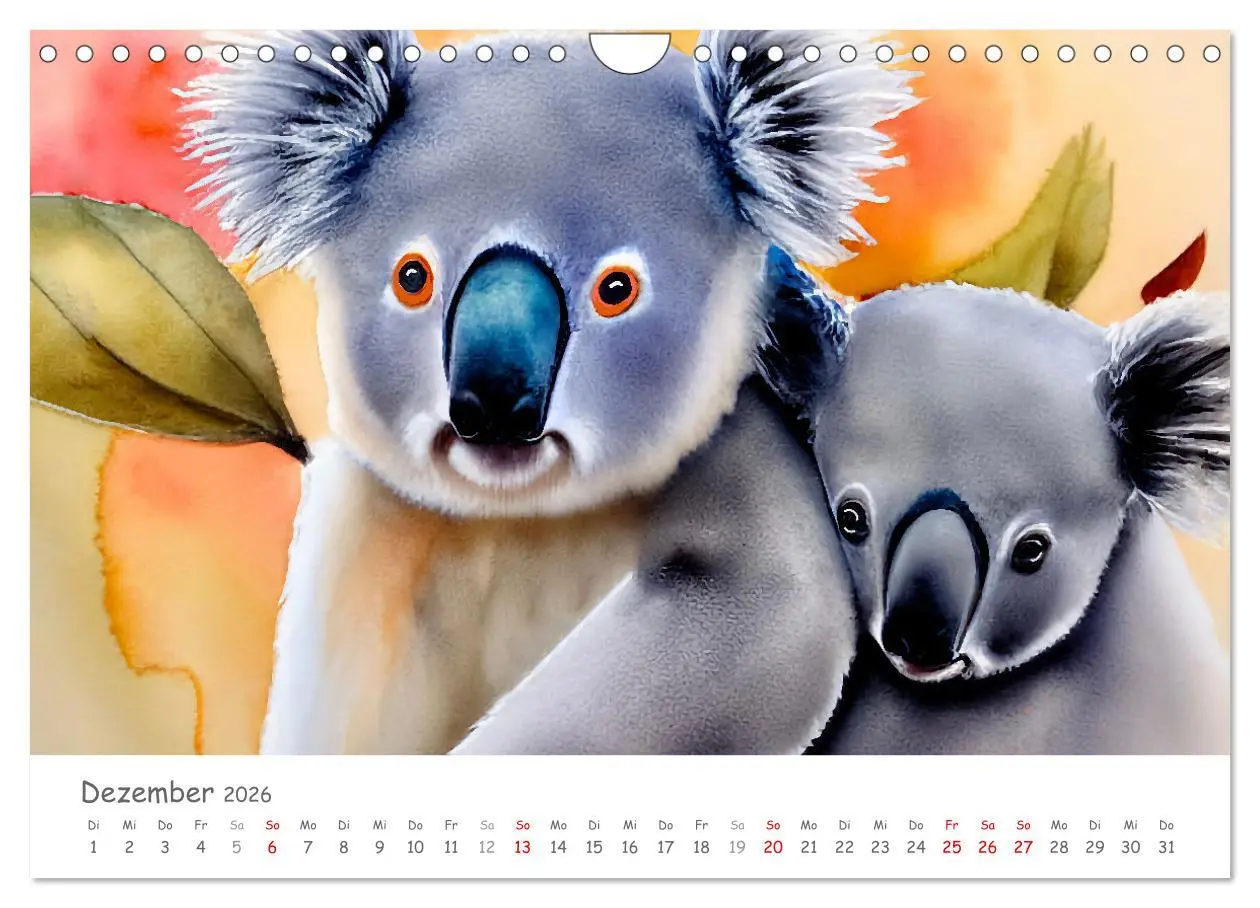 Bild: 9783457855584 | Der Koala 2026. Aschgrauer Beutelbär (Wandkalender 2026 DIN A4...