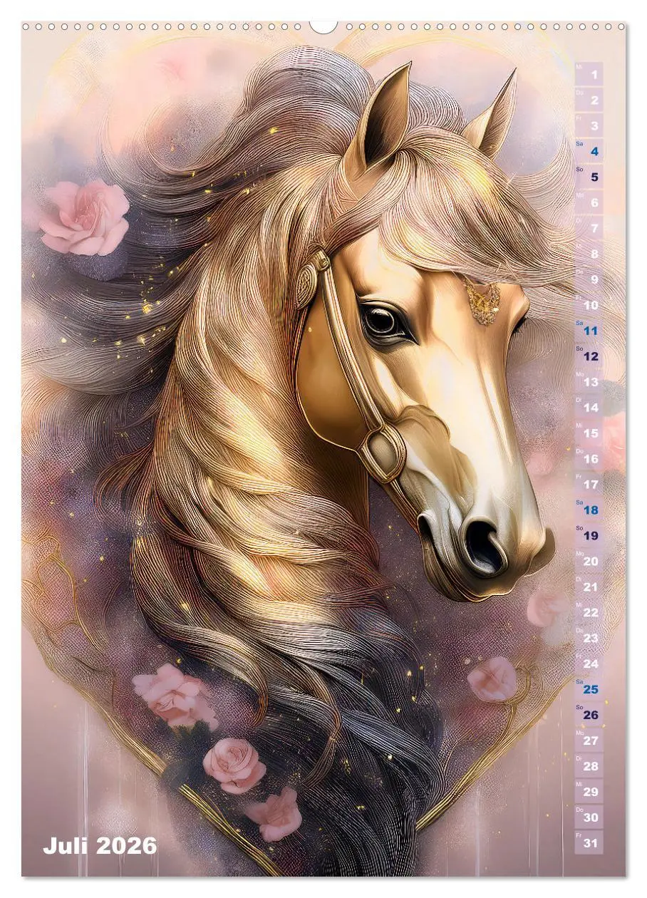 Bild: 9783516255584 | Pferdeliebe - Ein magischer Pferdekalender (hochwertiger Premium...