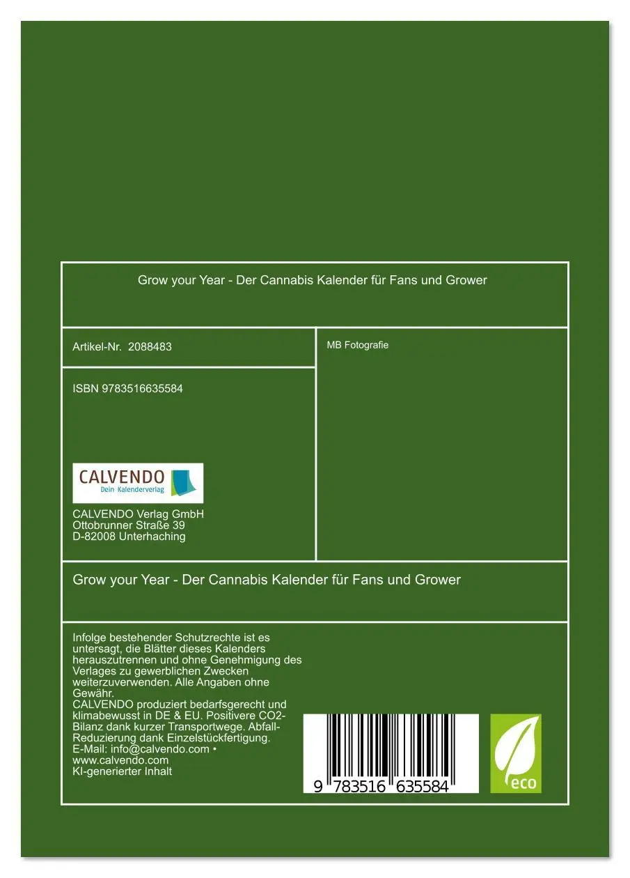 Bild: 9783516635584 | Grow your Year - Der Cannabis Kalender für Fans und Grower...