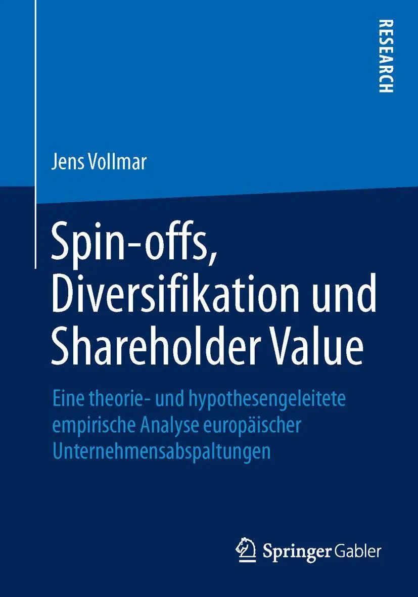 Cover: 9783658065584 | Spin-offs, Diversifikation und Shareholder Value | Jens Vollmar | Buch