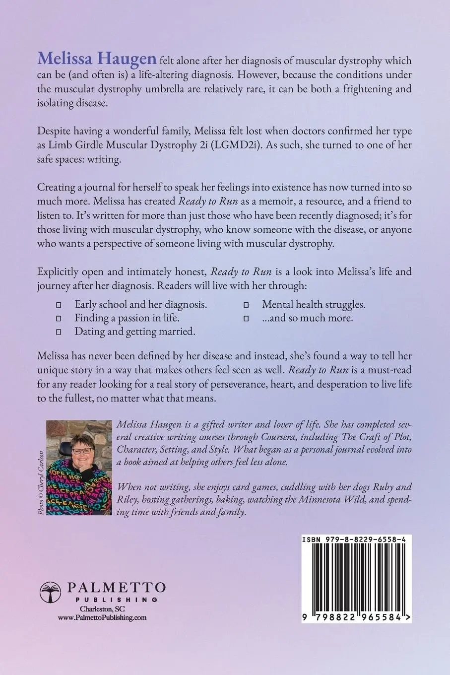 Rückseite: 9798822965584 | Ready to Run | Living with Muscular Dystrophy | Melissa Haugen | Buch