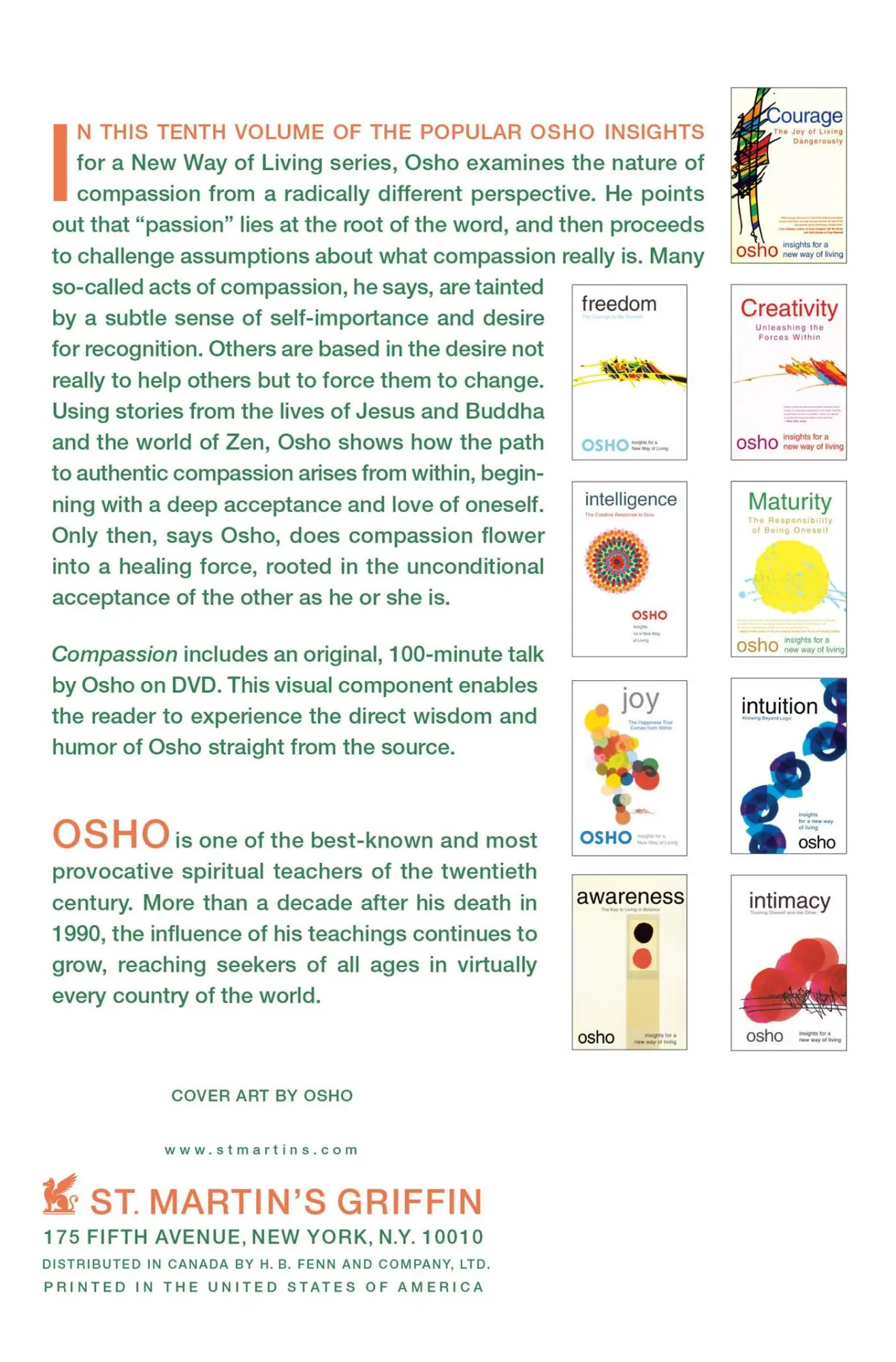 Rückseite: 9780312365684 | Compassion | Osho | Taschenbuch | Kartoniert / Broschiert | Englisch